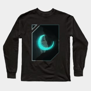 Cyan neon - electro moon Long Sleeve T-Shirt